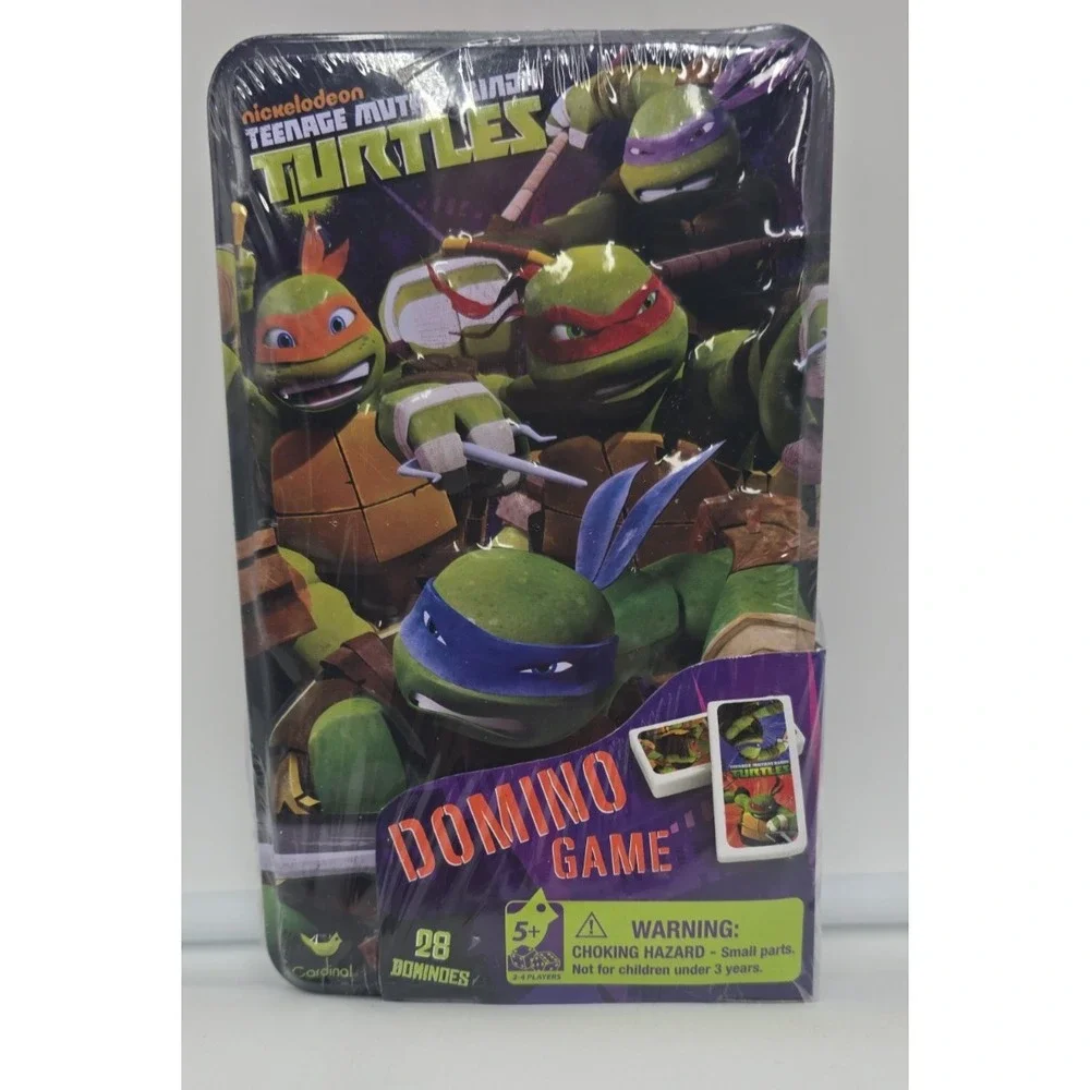 Teenage Mutant Ninja Turtles Domino Game Metal Tin Set -New Sealed!